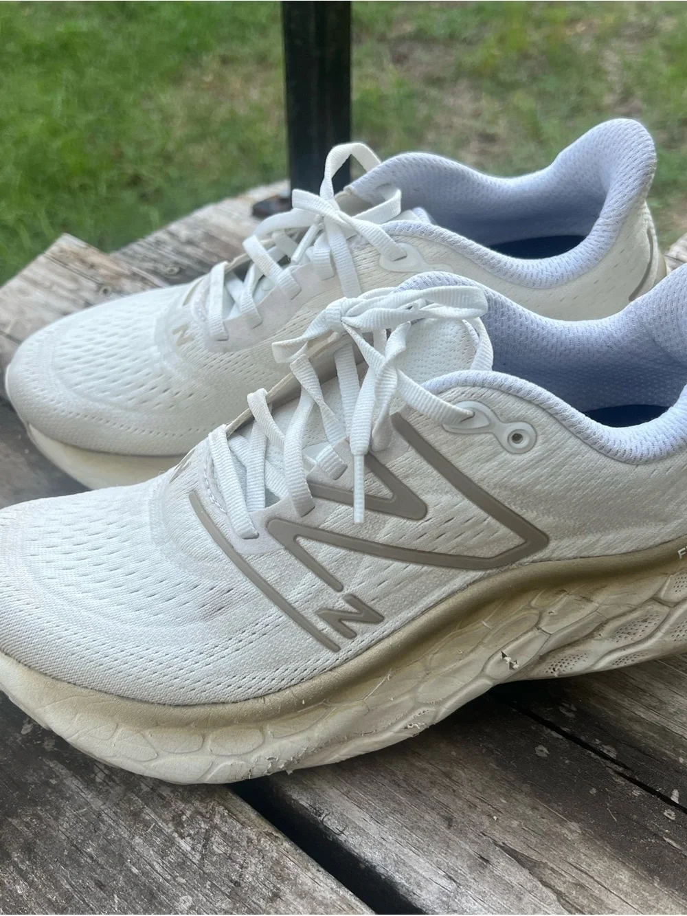 New Balance Women's White Athletic Running Sneakers